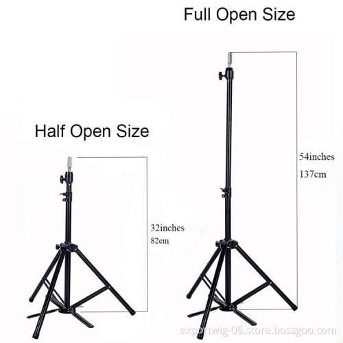 Tripod Wig Head Stand for Canvas Block Head salon barber Adjustable Tripod Wig display Stand holder With Travel Bag